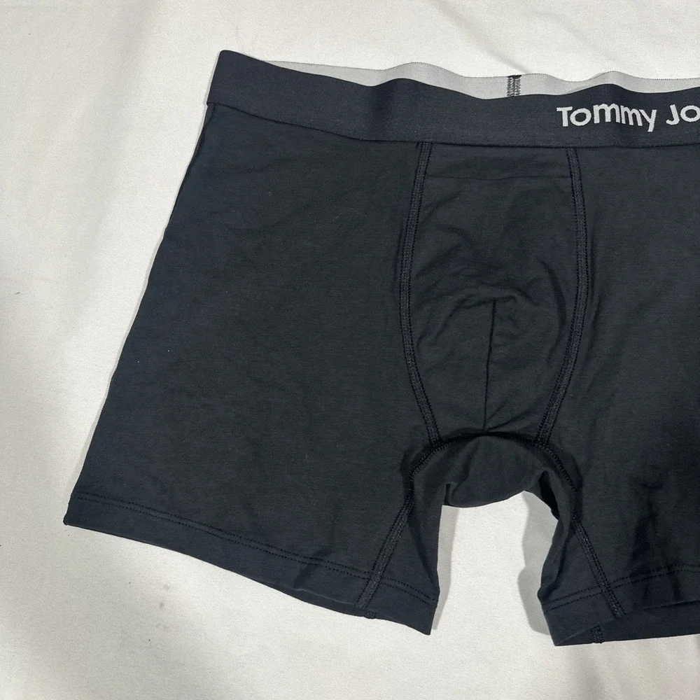 NWT‎ $32 TOMMY JOHN [ Medium ] Cool Cotton 4-Inch Boxer Briefs in Black U1404
